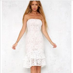 Lulus white lace dress